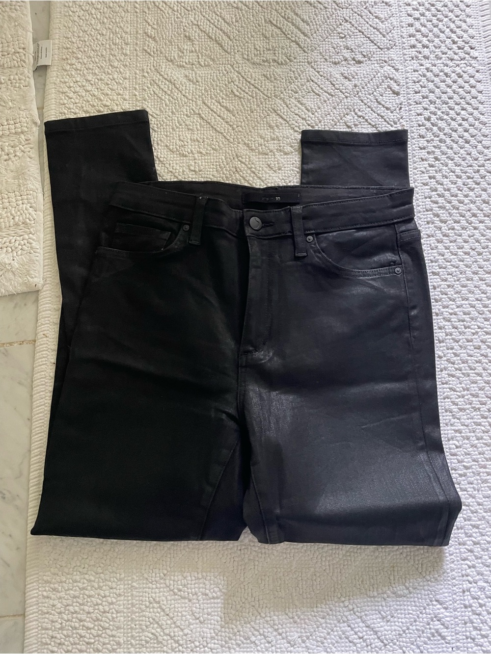 Joe's Jeans Black Coated Skinny Jeans
